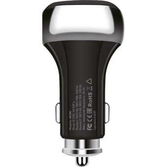 Зарядное устройство автомобильное PERO AC06 USB-C PD/USB-C PD/50W/черное