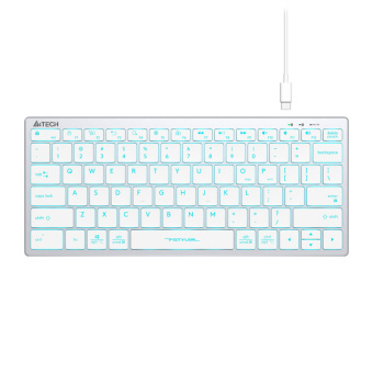 Клавиатура A4Tech Fstyler FX61 белый USB slim LED (FX61 WHITE)