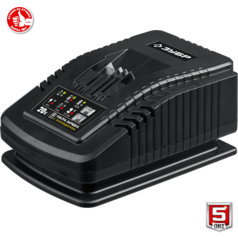 Шлифмашина угловая бесщеточная аккум. ЗУБР AB-125-42, 20 В, 2 АКБ (4Ач)