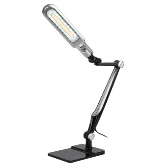 Светильник настольный ЭРА NLED-497-12W-BK светодиодный на струбцине, черный