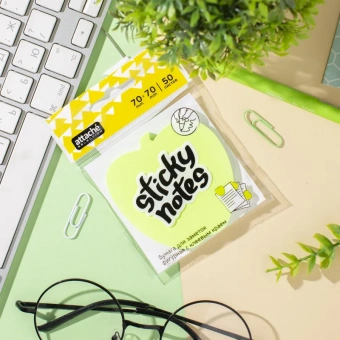 Стикеры Attache Selection фигурный яблоко 50 листов