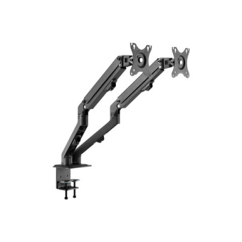 Кронштейн для двух мониторов настольный VESA 75х75, 100х100, 17"-27", до 14 кг, SONNEN MOTION, 455945