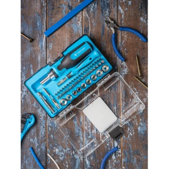 Отвертка с набором бит, обычные + точные, 49 предметов TOPFORT (580149)