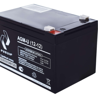Батарея для ИБП Рубин 12V 12Ah AGM (РЭ-АКБ1212)