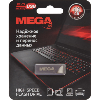 Флеш-память Promega Jet 16GB USB2.0 серебро, металл, под лого NTU326U2016GS