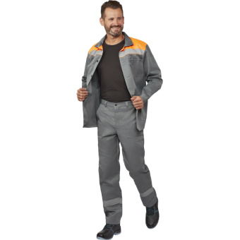 Костюм летний муж. л16-КБР с СОП сер/оранж (р.48-50) 170-176