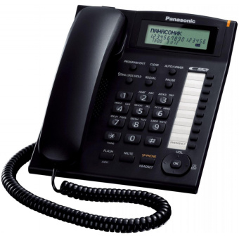 Телефон Panasonic KX-TS2388RUB чёрный, АОН,ЖК дисплей