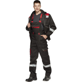 Костюм рабочий летний муж.Антей СОП черн/красн(КПК) 56-58 (112-116)/182-188