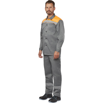 Костюм летний муж. л16-КБР с СОП сер/оранж (р.48-50) 170-176