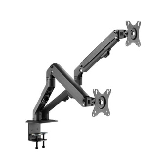 Кронштейн для двух мониторов настольный VESA 75х75, 100х100, 17"-27", до 14 кг, SONNEN MOTION, 455945