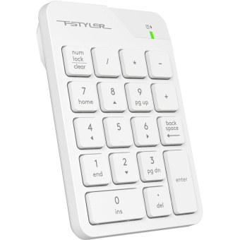 Клавиатура числовой блок A4Tech FGK21C белый USB WLS slim