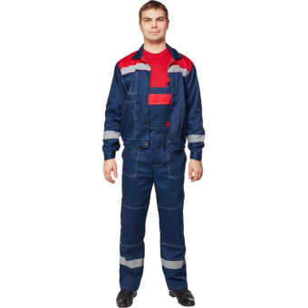 Костюм рабочий летний муж. Л20-КПК син/красн (р.64-66) 194-200 (Арсенал-СП)