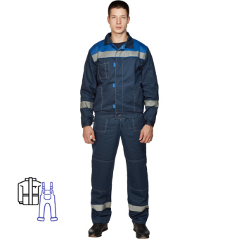 Костюм рабочий летний муж. л20-КПК син/вас (р.60-62) 182-188 (Арсенал-СП)
