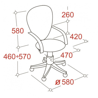 Кресло UP_EChair 325 PC ткань серая С73, пластик