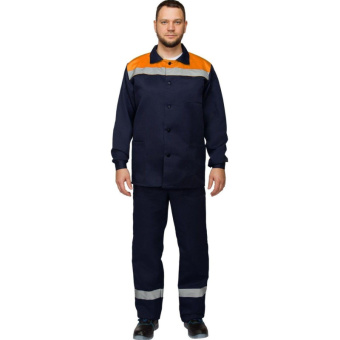Костюм летний муж. л16-КБР с СОП син/оранж (р.52-54) 170-176