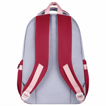 Рюкзак HEIKKI GOODLY (ХЕЙКИ) универсальный, 2 отделения, отделение для ноутбука, серый/красный, 46x33x18 см, 273869