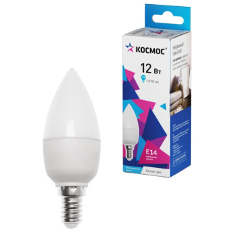 Лампа светодиодная КОСМОС CN 12W E14 4500K 10 шт/уп (LED12wCNE1445_10)