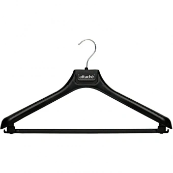 Вешалка-плечики для легкой одежды Attache С044 с перекладиной черная (размер 48-50)