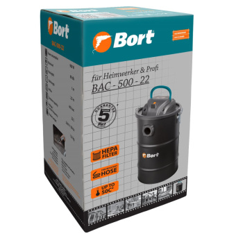 Пылесос строительный BORT BAC-500-22 (98291834)