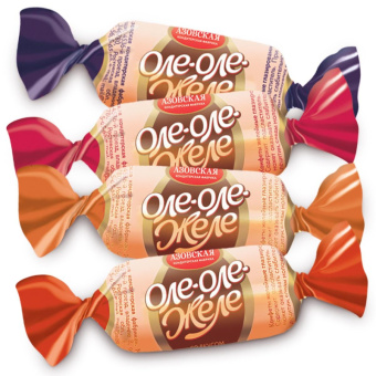 Конфеты желейные Азовская КФ Оле-Оле-Желе Ассорти глазир., 1кг