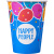 Стакан одноразовый бум односл. 350 мл d-90мм Happy People МИКС  50шт/уп