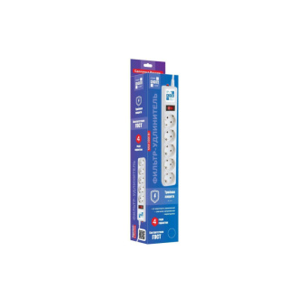Сетевой фильтр Power Cube B 5.0 м 5 роз (белый) 10А/2,2кВт(SPG-B-15-WHITE)