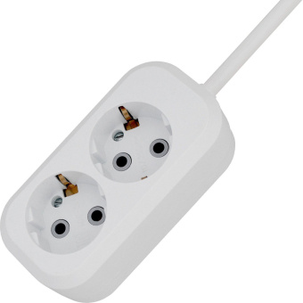 Удлинитель Progix US2GXW2 2р/2м белый, 3х0,75мм, 10А/2200Вт