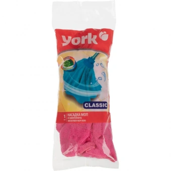 Насадка МОП юбка York Классик микрофибра 28 см голубая