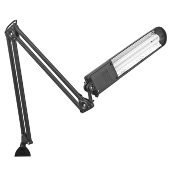 Светильник настольный "Дельта", на струбцине, люминесцентный, 11 Вт, черный, высота 70 см, 2G7