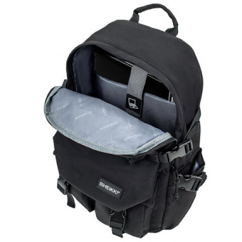 Рюкзак HEIKKI FUSION (ХЕЙКИ) универсальный, отделение для ноутбука, карман-антивор, черный, 43х30х14