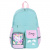 Рюкзак BRAUBERG PASTEL с термонашивками в комплекте, "Funny clouds", мятный, 40х29х14 см, 271421 Рюкзак BRAUBERG PASTEL с термонашивками в комплекте, "Funny clouds", мятный, 40х29х14 см, 271421