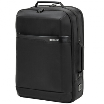 Рюкзак-сумка HEIKKI PRIORITY (ХЕЙКИ) с отделением для ноутбука, 2 отделения, черный, 45x31x15 см, 27
