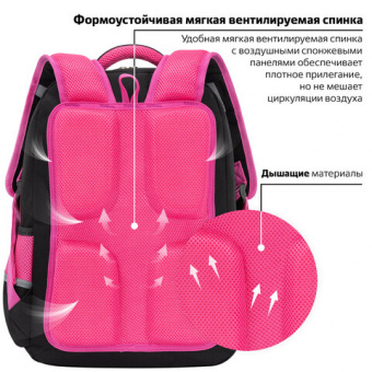 Рюкзак ЮНЛАНДИЯ COMPLETE с пеналом в комплекте, эрго-спинка, "Box cat", 42х29х14 см, 273120