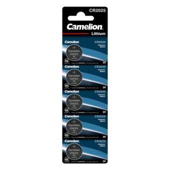 Батарейка Camelion CR2025 BL-5 (CR2025-BP5, литиевая,3V), 5шт/уп