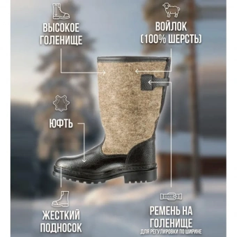 Сапоги войлочные 'Мороз' (р.47) (М7)