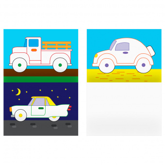 Раскраска с цв. фоном А5,  8 стр., ТРИ СОВЫ  "Для малышей. Выпуск 1"