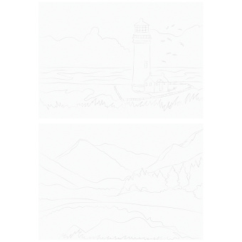 Папка для акварели с эскизом, 10л., А4, ArtSpace "Пейзажи", 180г/м2