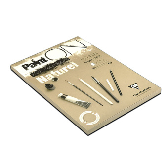 Скетчбук - альбом для смешанных техник 30л., А4, на склейке Clairefontaine "Paint'ON Naturel", 250г/