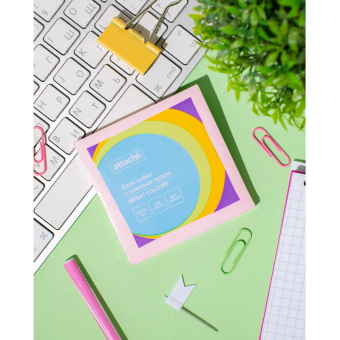 Стикеры Attache Bright colours 76х76 мм пастельные розовые