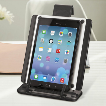 Подставка для книг, учебников, журналов BRAUBERG большая, регулируемый угол наклона, раздвижная, 230