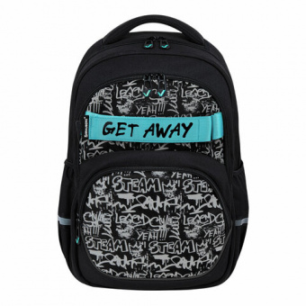 Рюкзак BRAUBERG MOTION, 2 отделения, 3 кармана, "Get away", СВЕТООТРАЖАЮЩИЙ ПРИНТ, 41х28х17 см, 2731
