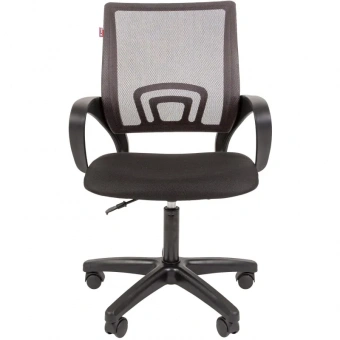 Кресло офисное Easy Chair 304 LT серое/черное (сетка/ткань, пластик)