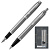 Набор ручек Parker IM Duo:шарик син,1мм+пер IM Stai. Steel CT кор 2183058