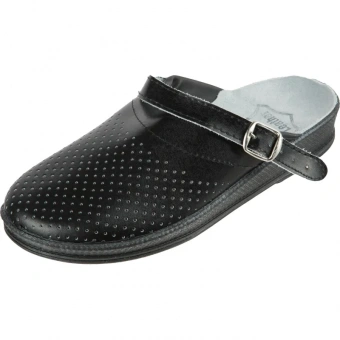 Спец.обувь Сабо муж.нат.кожа цв.чёрный(р.45) (10-12-7)