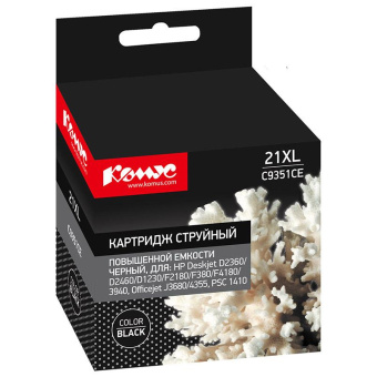 Картридж струйный Комус 21XL C9351CE чер. пов.емк. для HPF380/3940