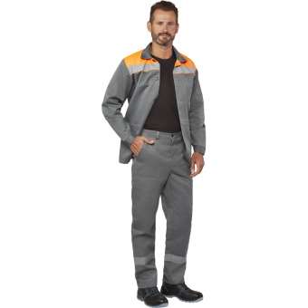 Костюм летний муж. л16-КБР с СОП сер/оранж (р.48-50) 170-176