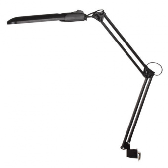 Светильник настольный "Дельта 1", на струбцине, люминесцентный, 11 Вт, черный, высота 70 см, G23, с