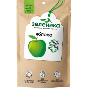 Яблоки сушеные Зеленика Здоровый фруктовый перекус 20 г