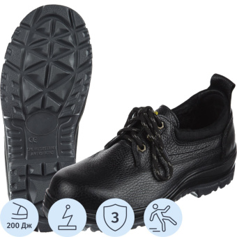 Полуботинки  антистатические с КП цв. черный (р.43) (арт. 8301)