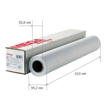 Бумага широкоформатная MEGA Engineer,InkJet,80г,24""/610ммх45м,д.50,8мм."